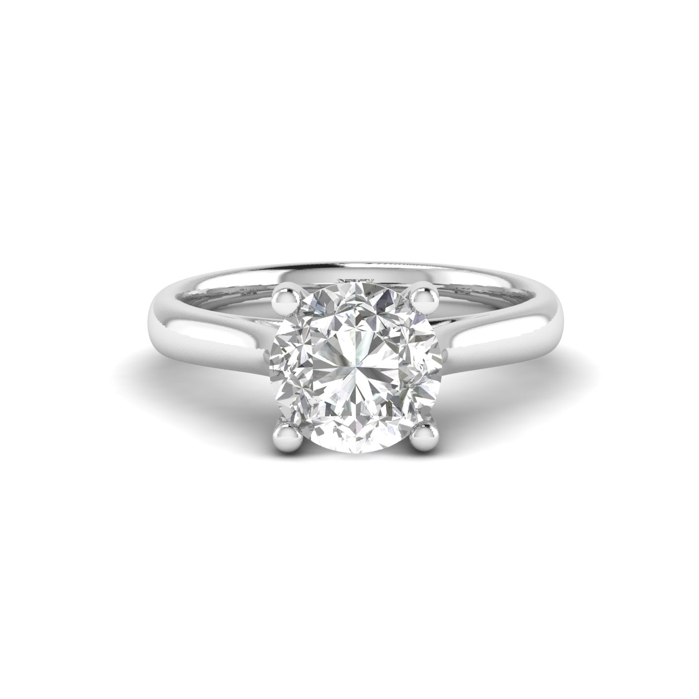White Gold Studded 1.5 Carat Lab Grown Diamond Ring-E Color VS1 Clarity.